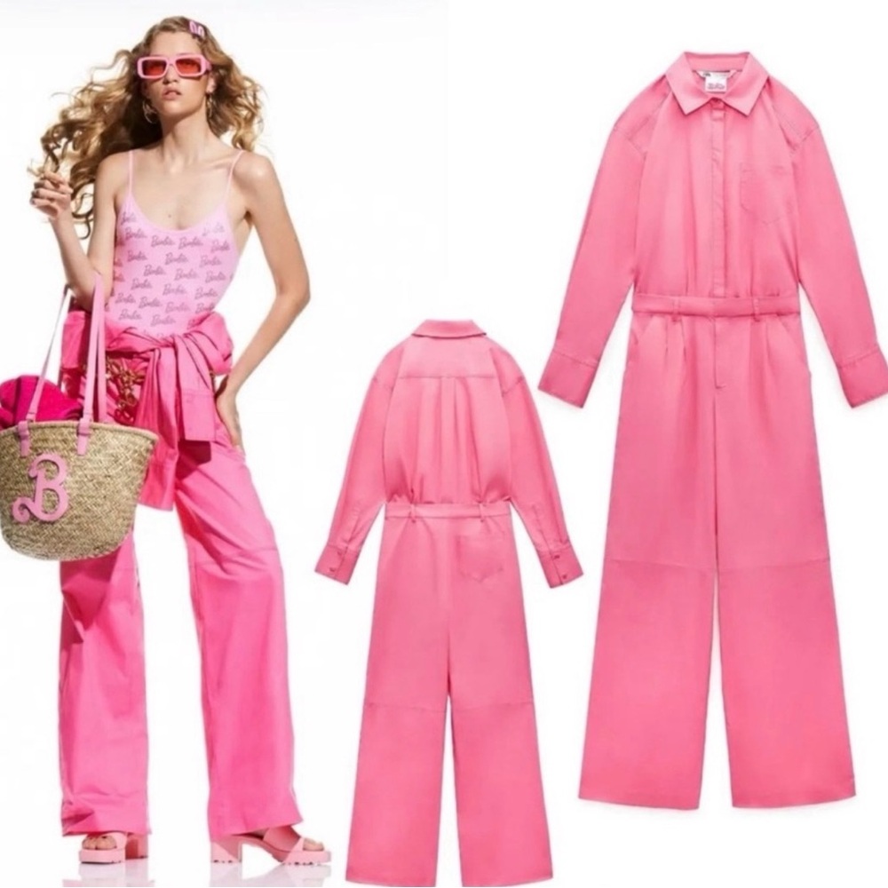 ZARA BARBIE™ THE MOVIE ©WARNER BROS. SHIRT‎ JUMPSUIT BARBIECORE BARBIE CORE